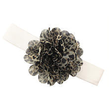 Babyrageous Girls Leopard Print Rosette Headwrap