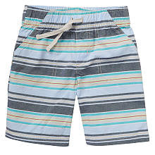 Koala Baby Boys' Light Blue/Gray Striped Woven Shorts