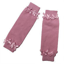 Babyrageous Girls Light Pink Leg Warmer with Bow Detail