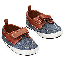 Koala Baby Boys' Navy/Brown Soft Sole Boat Shoes