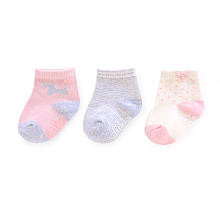 Carter's Girls 3 Pack Pink Scottie Dog, Grey Striped and White/Pink Polka Dot with Bow Detail Socks