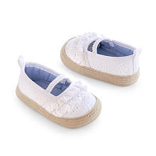 Oshkosh Girls White Eyelet Espadrille