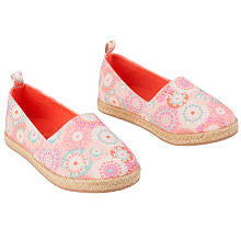 Koala Kids Girls' Pink Medallion Hard Sole Slip On Shoes