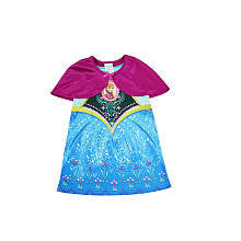 Disney Frozen Girls Blue Anna Sleeveless Gown with Detachable Cape- Toddler