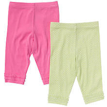 Gerber Girls Pink and Light Green 2 Pack Pants