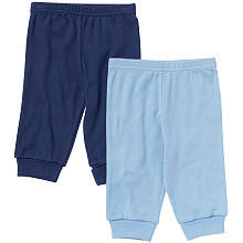 Gerber Boys Navy and Light Blue 2 Pack Pants