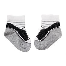 Babyrageous Boys Black/White Faux Sneaker Socks