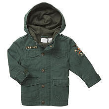 Koala Baby Boys' Olive Jr. Pilot Zip Front Hooded Jacket