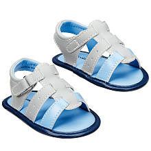 Koala Baby Boys' Gray/Blue Soft Sole Open Toe Fisherman Sandals