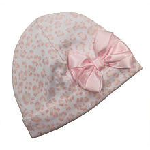 Koala Baby Boutique Pink Leopard Print Cap with Bow Detail