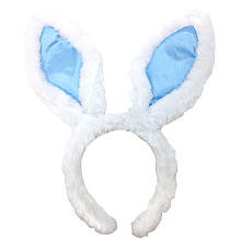 Koala Kids Girls White/Blue Easter Bunny Ears- Toddler