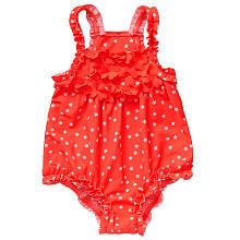 Koala Baby Girls' 1 Piece Coral Star Print Swimsuit