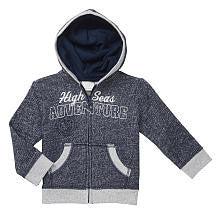 Koala Baby Boys' Navy Sea Adventure Zip Front Hoodie