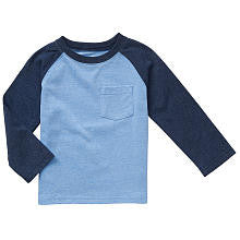 Koala Baby Boys' 3/4 Sleeve Raglan Top with Chest Pocket