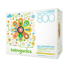 Babyganics Value Box of Wipes - 800 Count