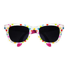 Koala Kids Girls White Multi Color Polka Dot Sunglasses