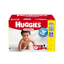 Huggies Snug & Dry Value Box Size 3 - 216 Count