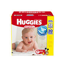 Huggies Snug & Dry Value Box Size 2 - 240 Count