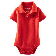 Oshkosh Boys Red Short Sleeve Polo Bodysuit