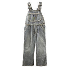 Oshkosh Boys Dark Denim Striped Overalls