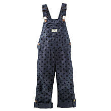 Oshkosh Girls Denim Polka Dot Overall