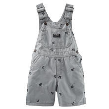 Oshkosh Boys Grey Anchor Schiffli Shortall