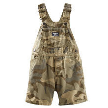 Oshkosh Boys Green Camo Print Shortall