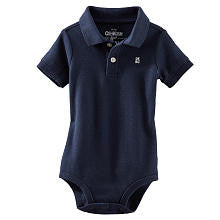 Oshkosh Boys Navy Short Sleeve Polo Bodysuit