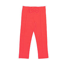 Koala Kids Girls Red Stretch Pants with Center Pleat and Bow Detail- Toddler