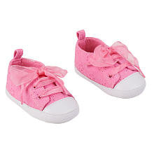 Koala Baby Girls' Eyelet Soft Sole Sneakers with Ribbon Laces