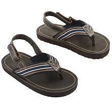 Koala Kids Boys' Brown Faux Leather Hard Sole Thong Sandals