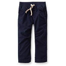 Carter's Boys Navy Drawstring Woven Pant- Toddler