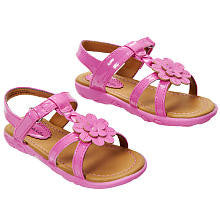 Koala Kids Girls' Flower Hard Sole T Strap Sandals