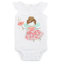 Koala Baby Girls' White Flower Fairy Sleeveless Creeper