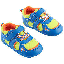 Koala Baby Boys' Blue/Yellow Touch Closure Soft Sole Athletic Sneakers