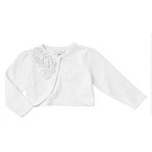 Marmellata Girls White Shrug with Rosette Detail