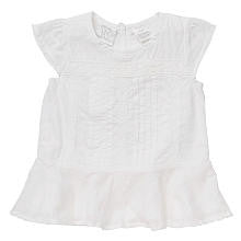 Koala Baby Girls' White Flutter Sleeve Peplum Top