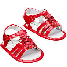 Koala Baby Girls' Flower/Butterfly Patent Soft Sole Sandals