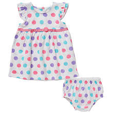 Koala Baby Girls' 2 Piece Printed Bow Sleeveless Dress and Diaper Cover Set