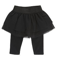 amy coe Girls' Black Tutu Capri Skirted Leggings