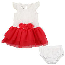 Koala Baby Girls' 2 Piece Pink/White Sleeveless Mesh Tutu Dress and Diaper Cover Set