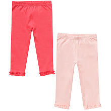 Koala Baby Girls' 2 Pack Ruffled Knit Pants