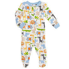 Koala Baby Boys' Printed Zip Front Footie