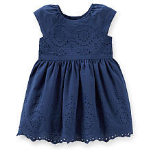 Carter's Girls Navy Eyelet Sundress