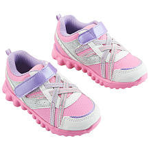 Koala Kids Girls' Pink/Silver Athletic Hard Sole Sneakers