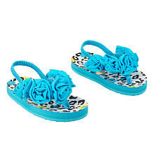 Koala Kids Girls' Leopard Print Rosette Flip Flops