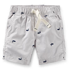 Carter's Boys Grey Schiffli Woven Drawstring Short - Toddler