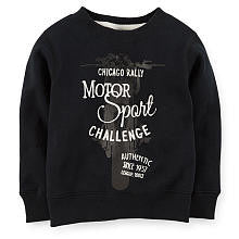 Carter's Boys Black "Chicago Rally Motor Sport Challenge" Long Sleeve Fleece Pullover - Toddler