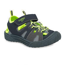 Oshkosh Boys Grey/Lime Green Trek Sandal