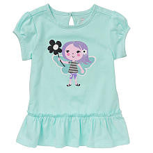 Koala Kids Girls' Graphic Ruffle Trimmed Short Sleeve Tunic - Toddler